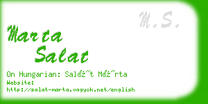 marta salat business card